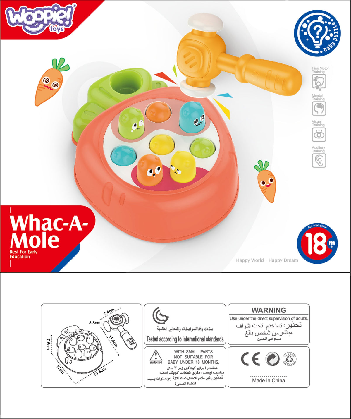 Woopie Baby vikrumo žaidimas „Pagauk kurmiuką“ – nuotrauka 5