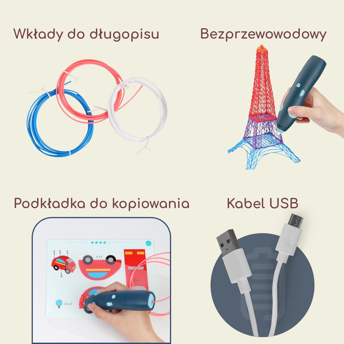 Woopie Belaidis Žemos Temperatūros 3D Rašiklis Vaikams 3D rašikliai