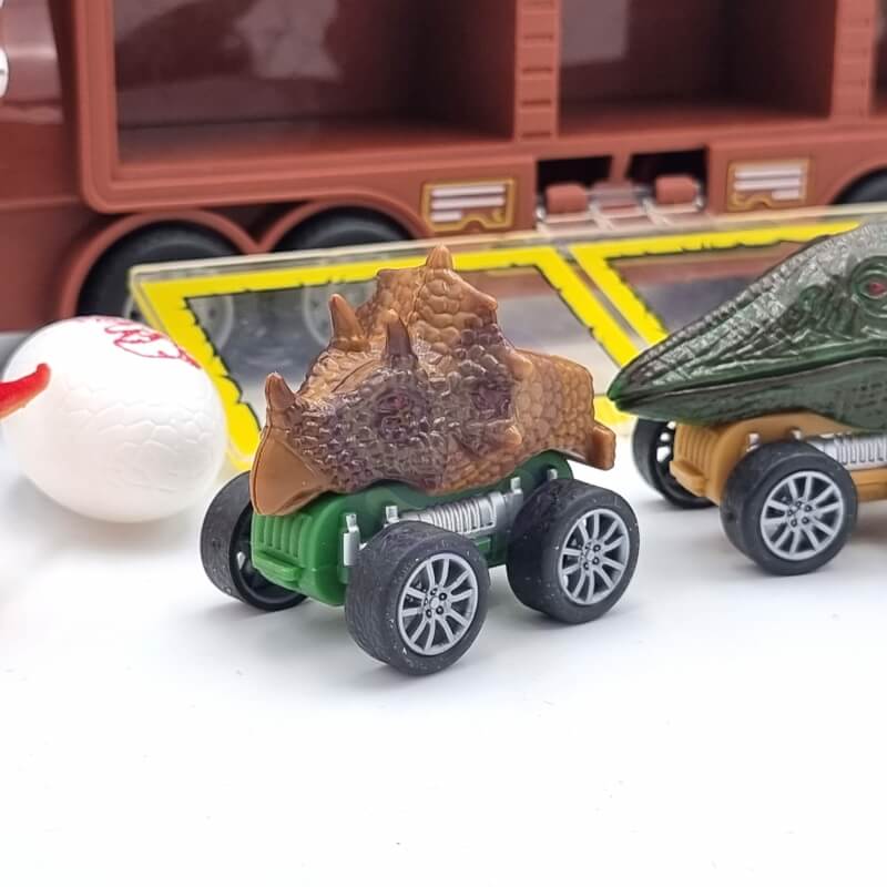 WOOPIE Cięzarówka Dinozaur z Wyrzutnią i Samochodzikami 15 el. Transporto Priemonės