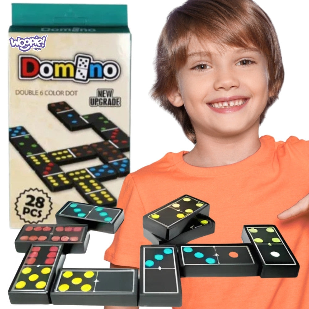 Woopie domino su spalvotais taškais, 28 dalys – nuotrauka 1