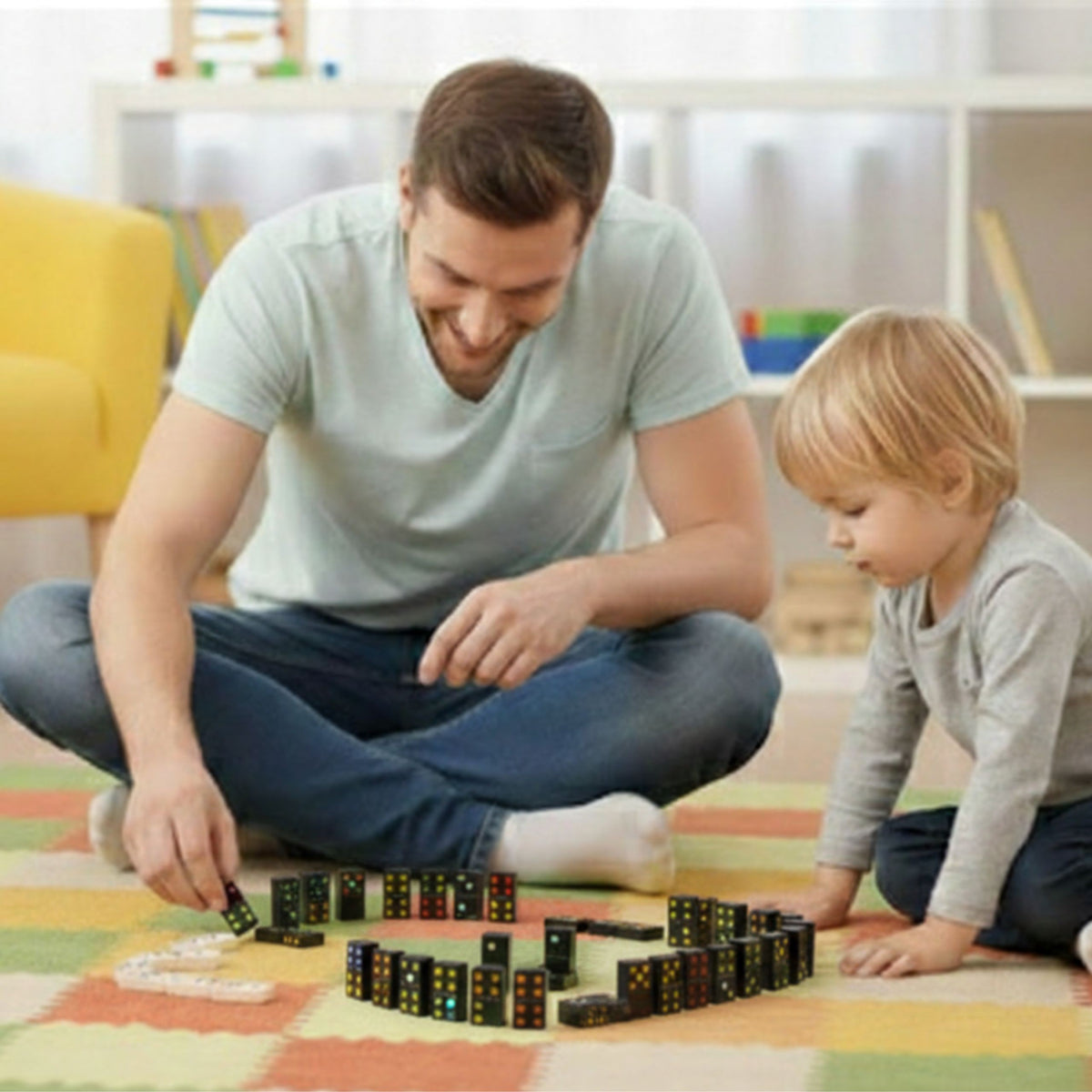 Woopie domino su spalvotais taškais, 28 dalys – nuotrauka 2