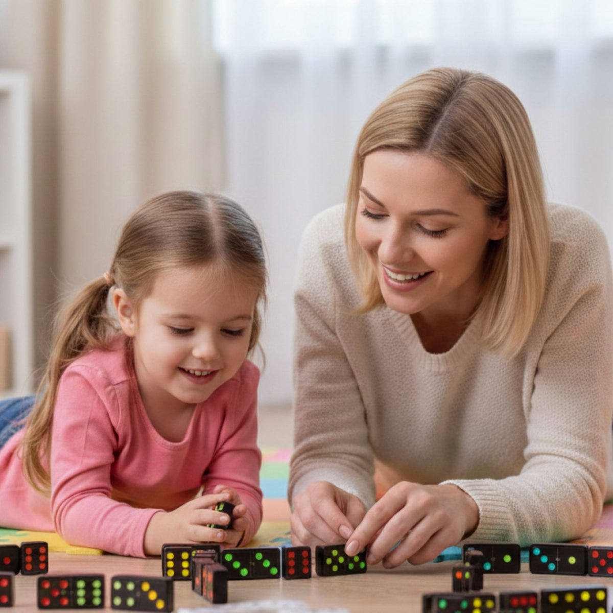 Woopie domino su spalvotais taškais, 28 dalys – nuotrauka 3