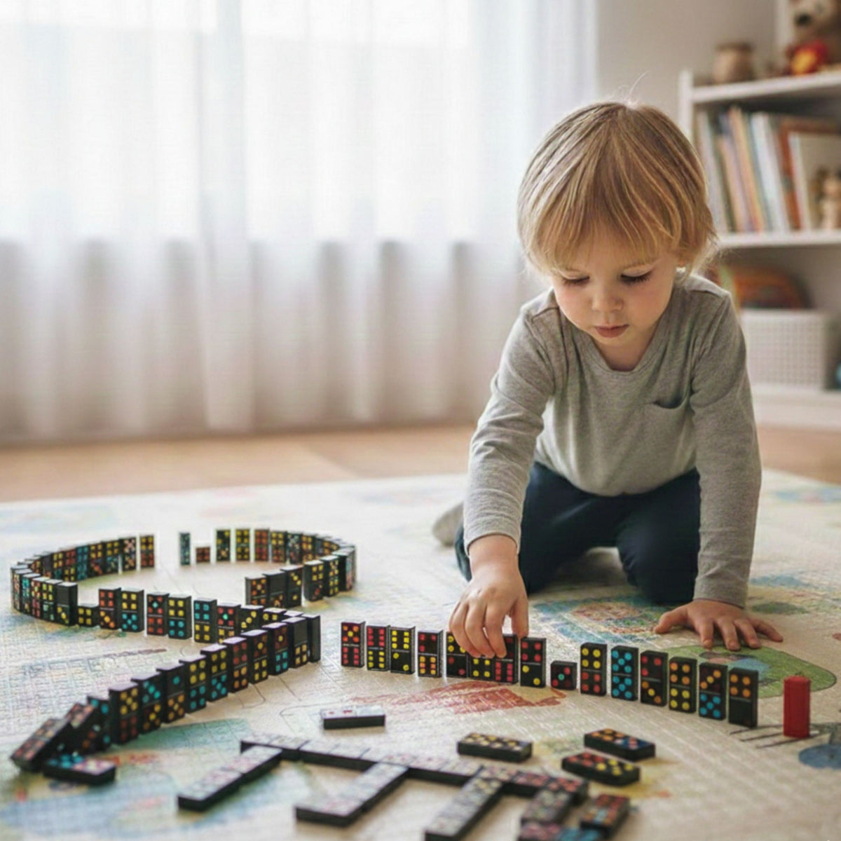 Woopie domino su spalvotais taškais, 28 dalys – nuotrauka 4