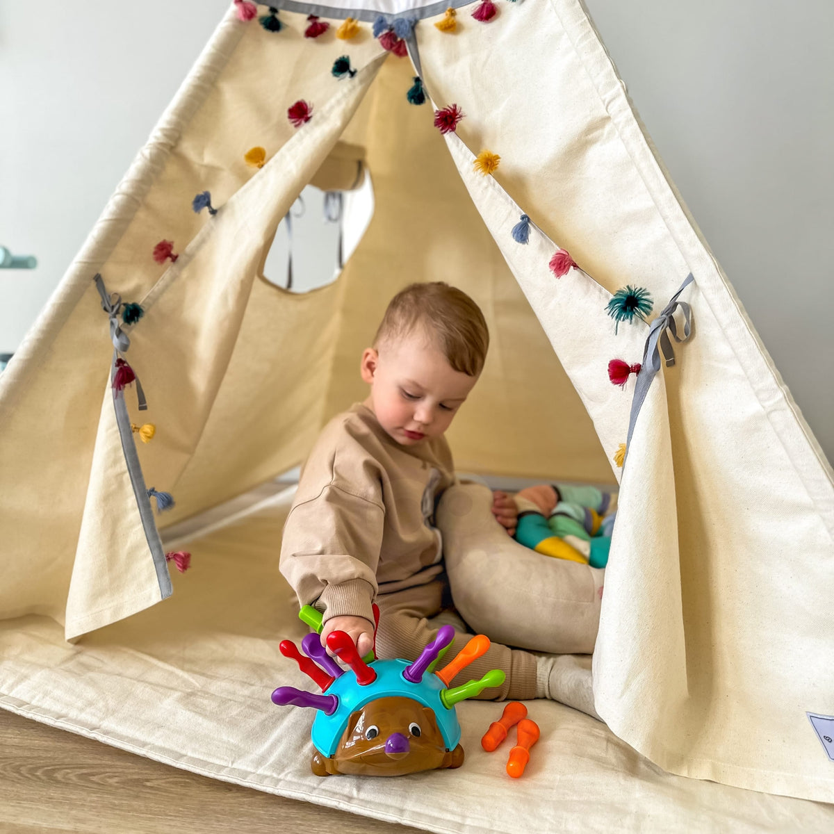 Woopie Ežiuko Montessori Rūšiuoklė 4in1 Lavinamieji Žaislai