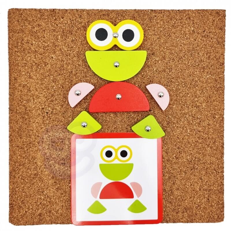 Woopie Green Kamštinė Nagų Dailė – Medinis Kalimo Rinkinys Vaikams Magnetiniai Žaislai