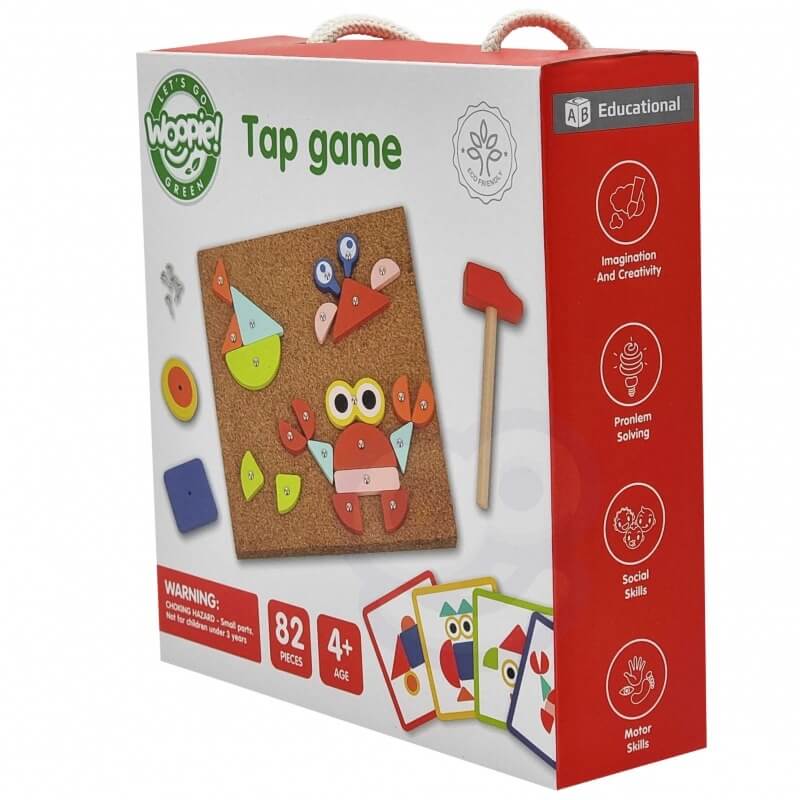 Woopie Green Kamštinė Nagų Dailė – Medinis Kalimo Rinkinys Vaikams Magnetiniai Žaislai