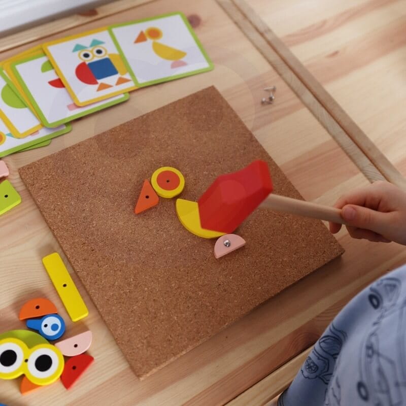 Woopie Green Kamštinė Nagų Dailė – Medinis Kalimo Rinkinys Vaikams Magnetiniai Žaislai