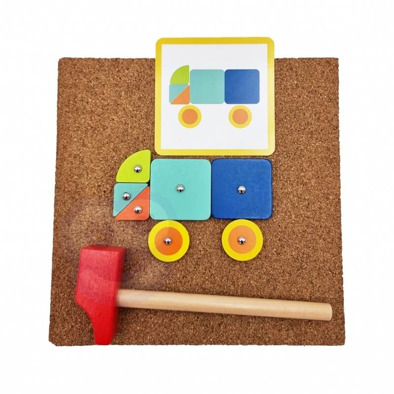 Woopie Green Kamštinė Nagų Dailė – Medinis Kalimo Rinkinys Vaikams Magnetiniai Žaislai