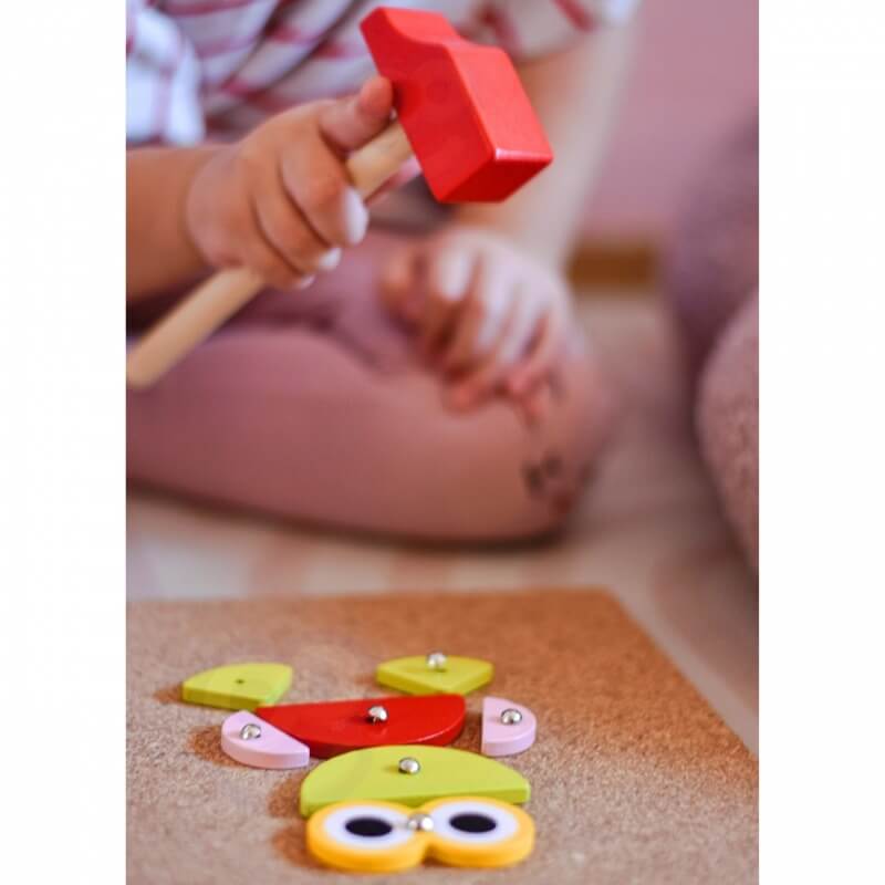 Woopie Green Kamštinė Nagų Dailė – Medinis Kalimo Rinkinys Vaikams Magnetiniai Žaislai