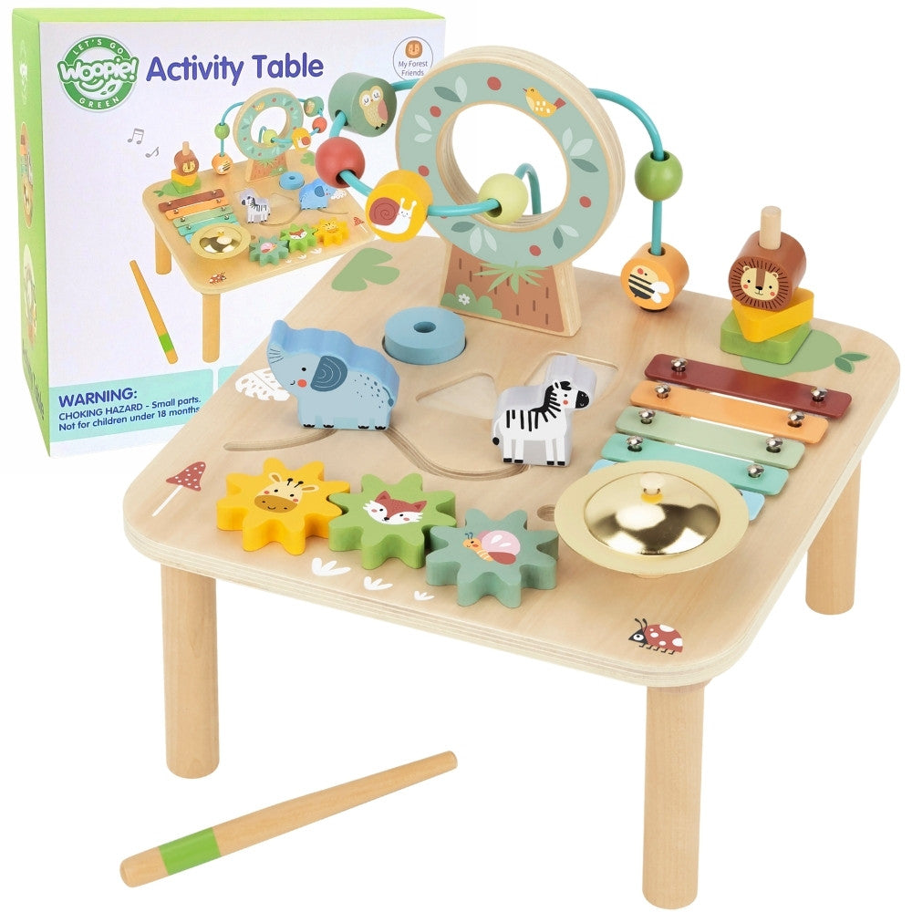 Woopie Green Medinis Muzikinis Edukacinis Staliukas 5in1 – nuotrauka 1