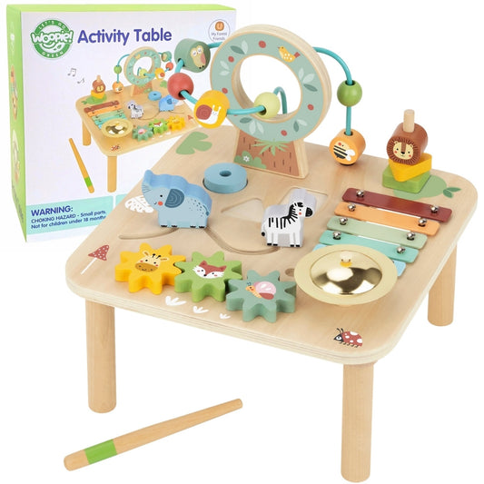 Woopie Green Medinis Muzikinis Edukacinis Staliukas 5in1 – nuotrauka 1