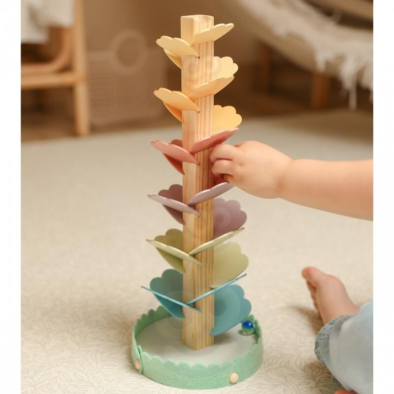 Woopie Green Medinis Muzikos Medis Su Kamuoliukais Ir Garsais Montessori FSC Žaislai Montessori