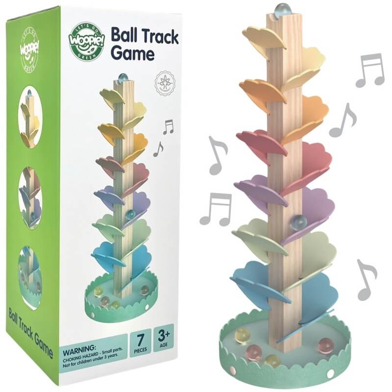 Woopie Green Medinis Muzikos Medis Su Kamuoliukais Ir Garsais Montessori FSC Žaislai Montessori
