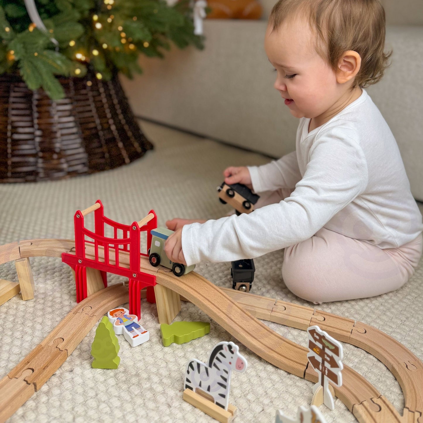 Woopie Green Medinis Zoologijos Sodo Traukinys, 60 Dalių – nuotrauka 4