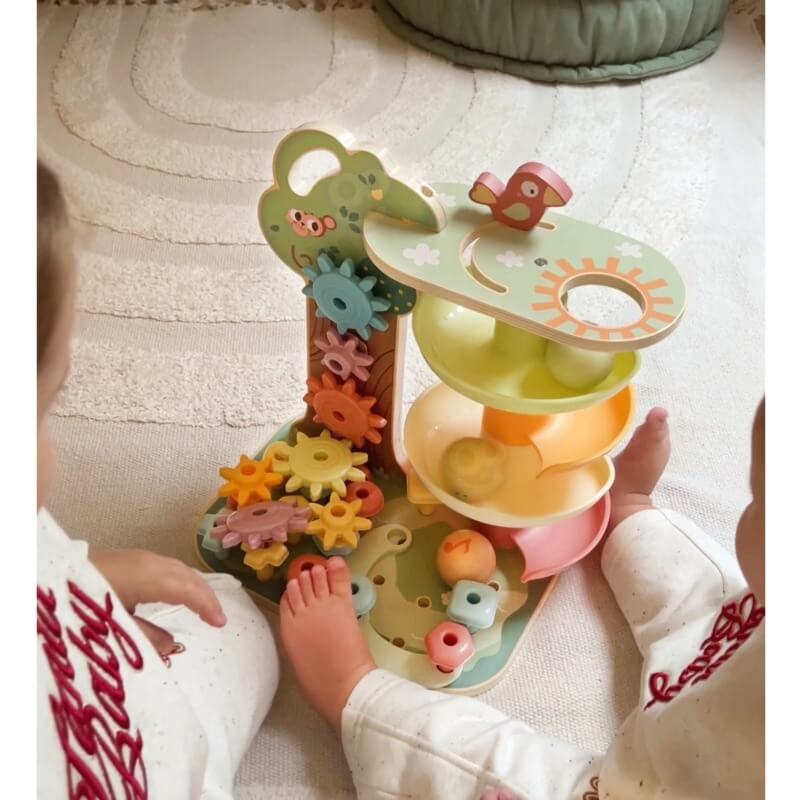 WOOPIE GREEN Montessori Kamuoliukų Trasa Aktyvumo Medis 4 viename FSC Žaislai Montessori
