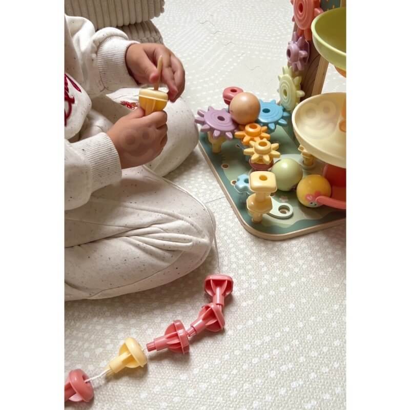 WOOPIE GREEN Montessori Kamuoliukų Trasa Aktyvumo Medis 4 viename FSC Žaislai Montessori