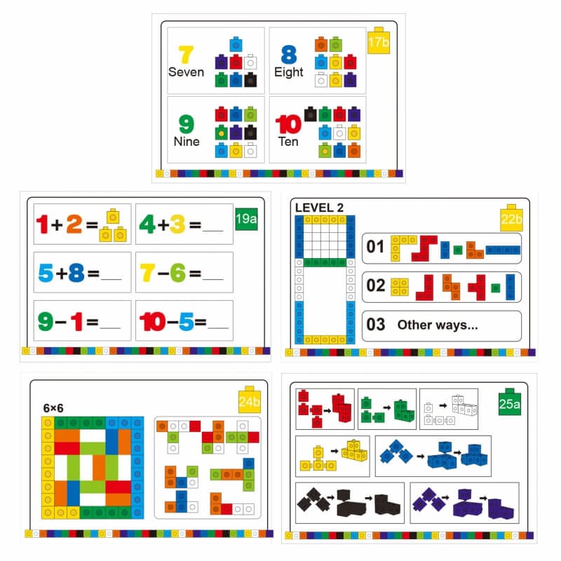 WOOPIE Kaladėlės Matematikos Dėlionės Žaidimas 148 el. Žaislai Vaikams Ir Kūdikiams