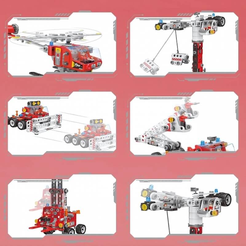Woopie Konstravimo Rinkinys Creator City Fire Brigada Vaikams 5+ Žaislai Konstruktoriai