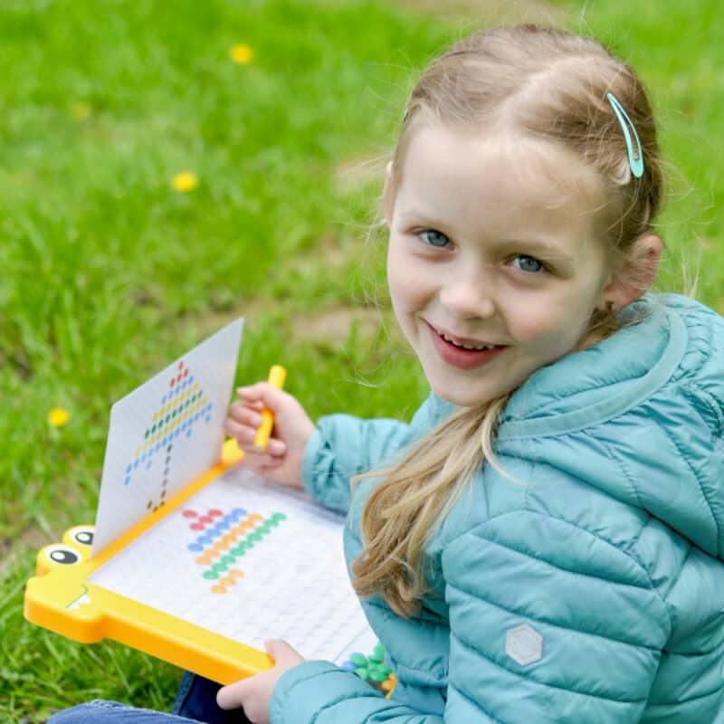 WOOPIE Magnetinė Lenta Vaikams MagPad Geltonas Dinozauras, Montessori, 3+ Žaislai Magnetiniai