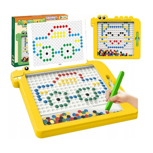 WOOPIE Magnetinė Lenta Vaikams MagPad Geltonas Dinozauras, Montessori, 3+ Žaislai Magnetiniai