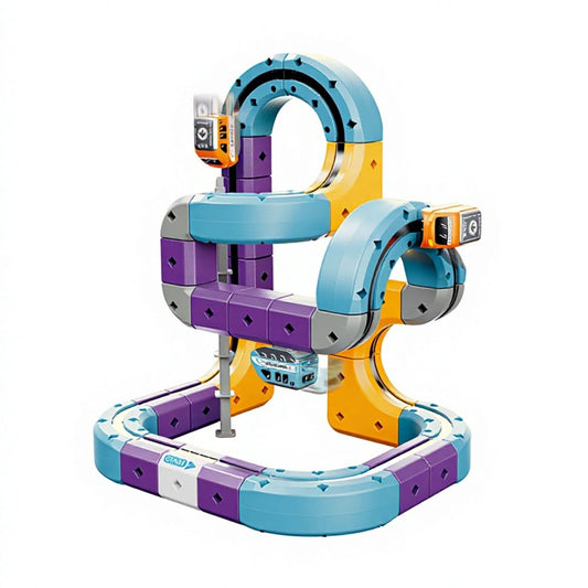 Woopie magnetinė traukinio trasa „Magnetic Track Go“, 54 d. Žaislinės transporto priemonės