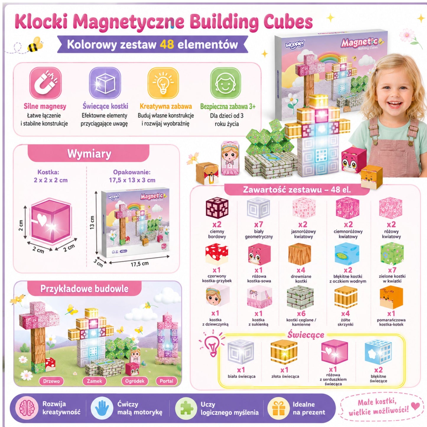 Woopie Magnetinės Kaladėlės, 48 Dalys – nuotrauka 8