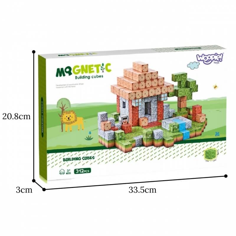 Woopie Magnetinės Kaladėlės Vaikams 108 Detalės Magnetiniai Žaislai