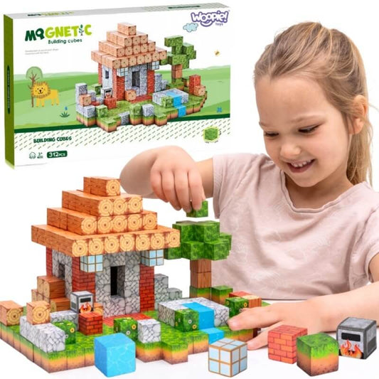 Woopie Magnetinės Kaladėlės Vaikams 108 Detalės Magnetiniai Žaislai