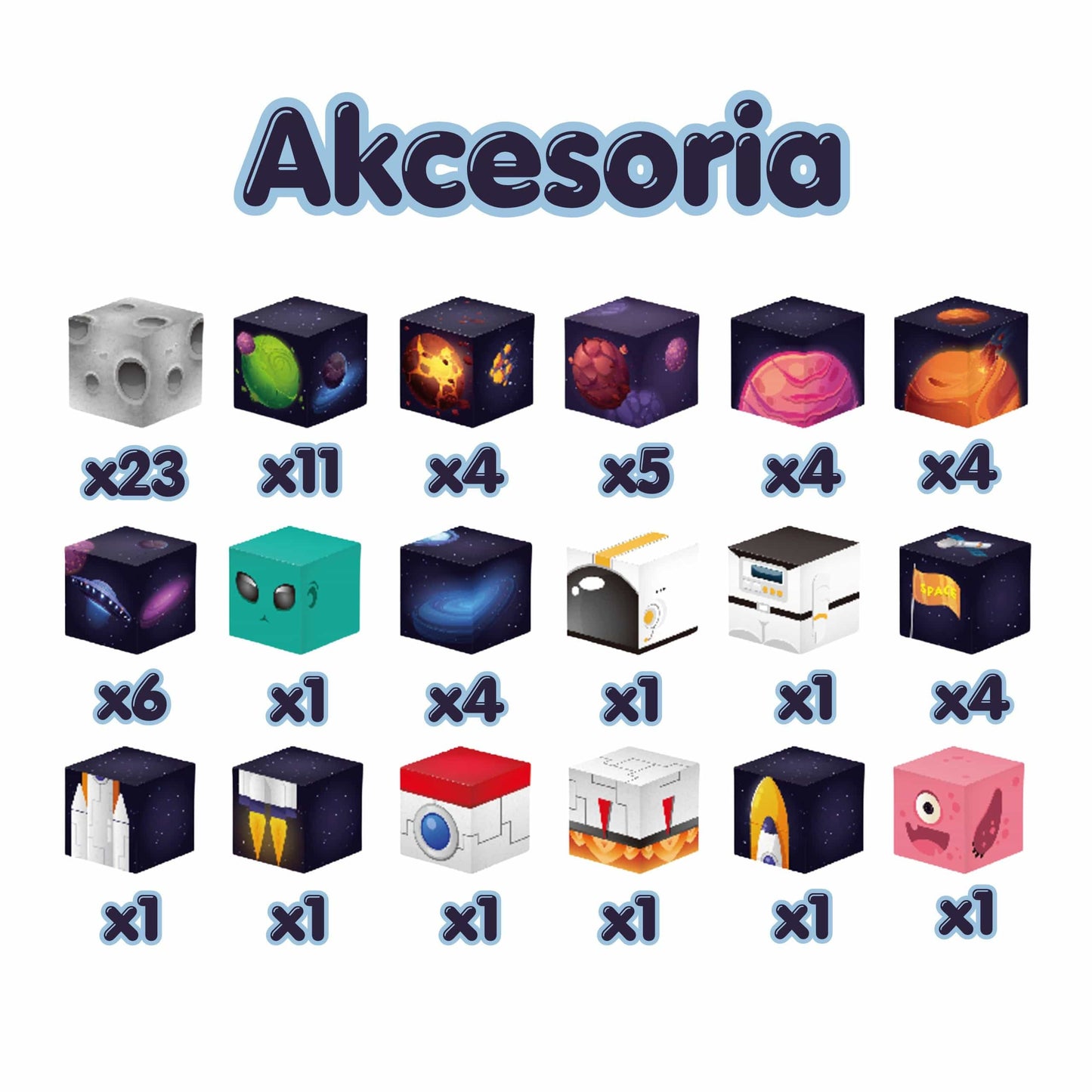WOOPIE Magnetinės Konstrukcinės Kaladėlės „Kosmosas“, 74 Dalys Magnetiniai Žaislai