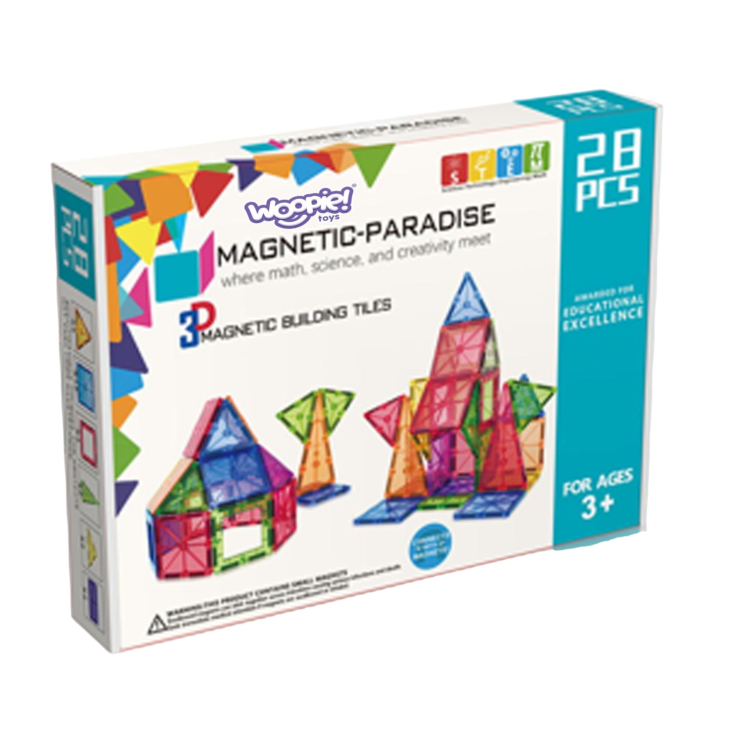 Woopie Magnetinės Montessori Kaladėlės 3D, 28 Dalys – nuotrauka 14