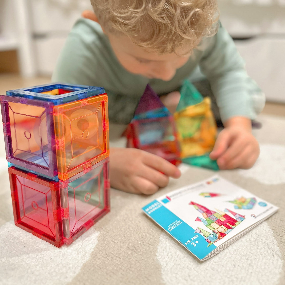 Woopie Magnetinės Montessori Kaladėlės 3D, 28 Dalys Magnetiniai Žaislai