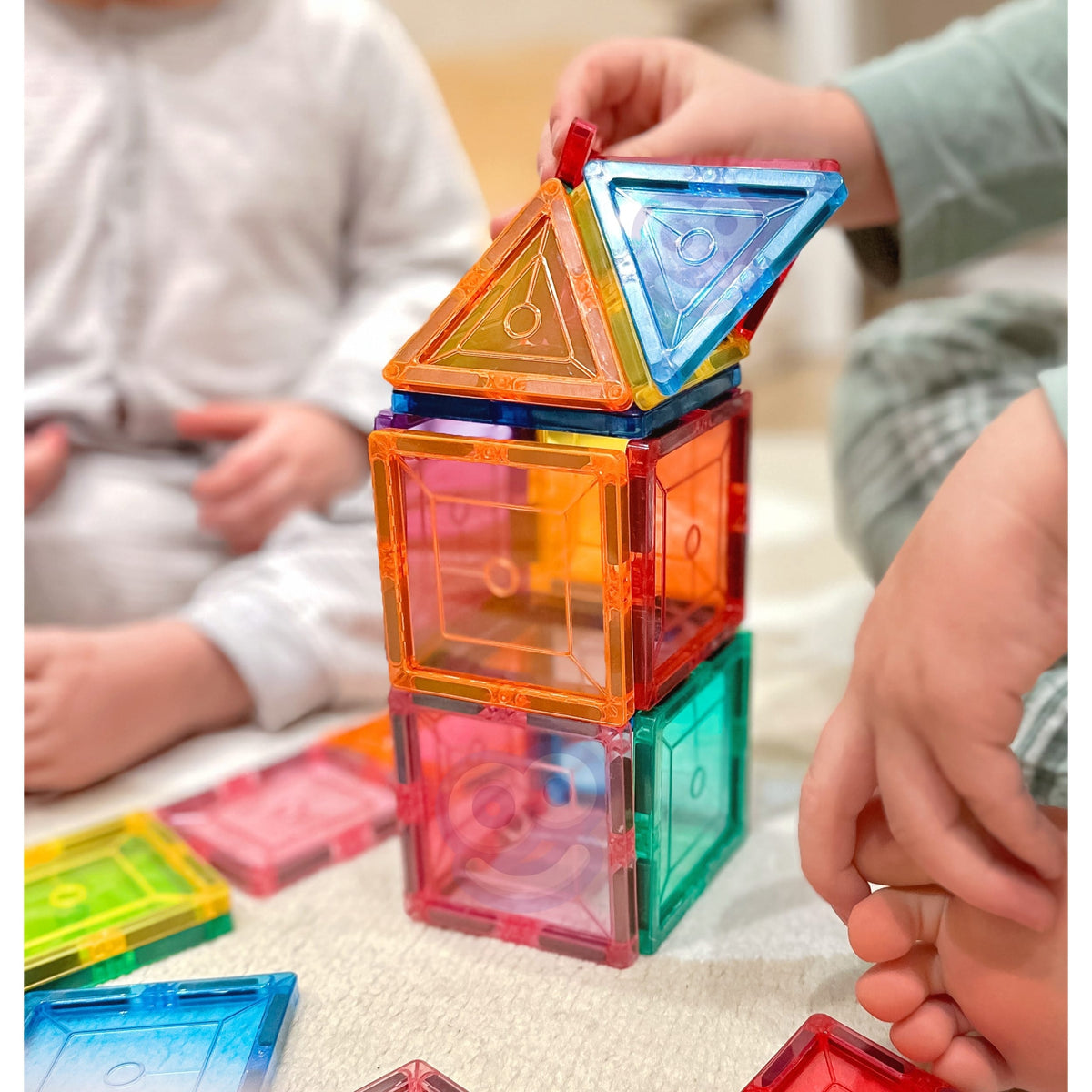 Woopie Magnetinės Montessori Kaladėlės 3D, 28 Dalys Magnetiniai Žaislai