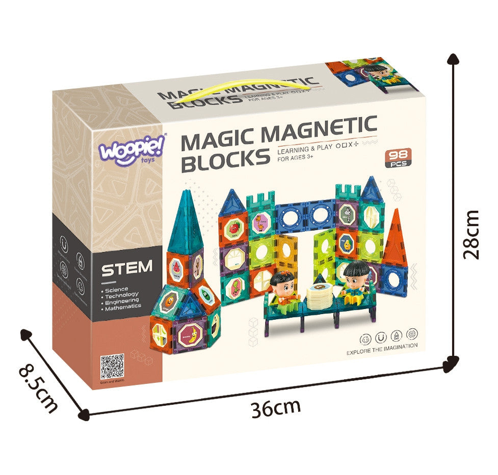 „Woopie“ magnetinių kaladėlių pilis – prekės nuotrauka 9