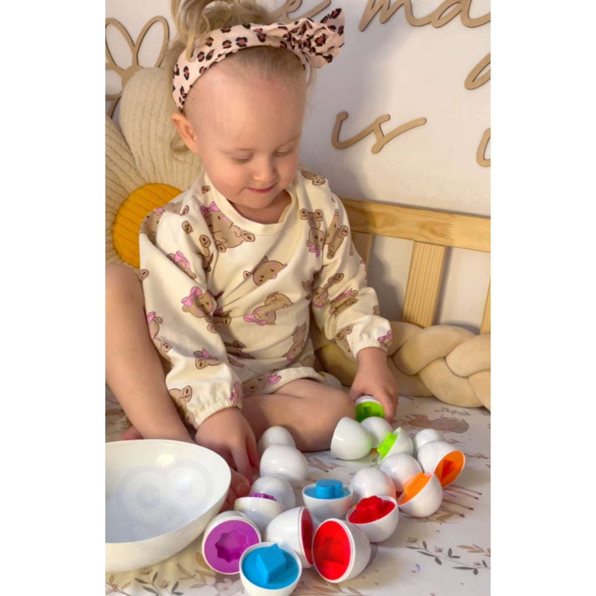 „Woopie“ Montessori vištelė – formų rūšiuoklė su kiaušiniais – produkto nuotrauka 8