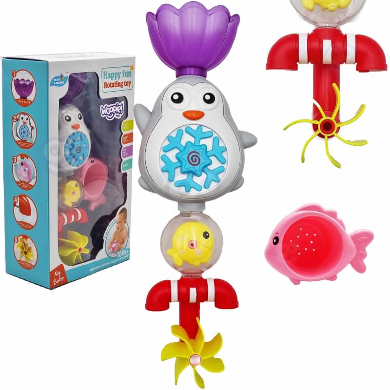 WOOPIE pingvinas Maudymosi vandenyje žaislas Žuvies ritė + perdavimo puodelis Baby Activity Toys