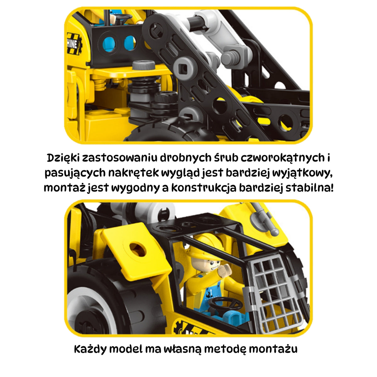 Woopie STEAM statybinių mašinų konstruktorius 6in1, 223 dalys – vaizdas 8