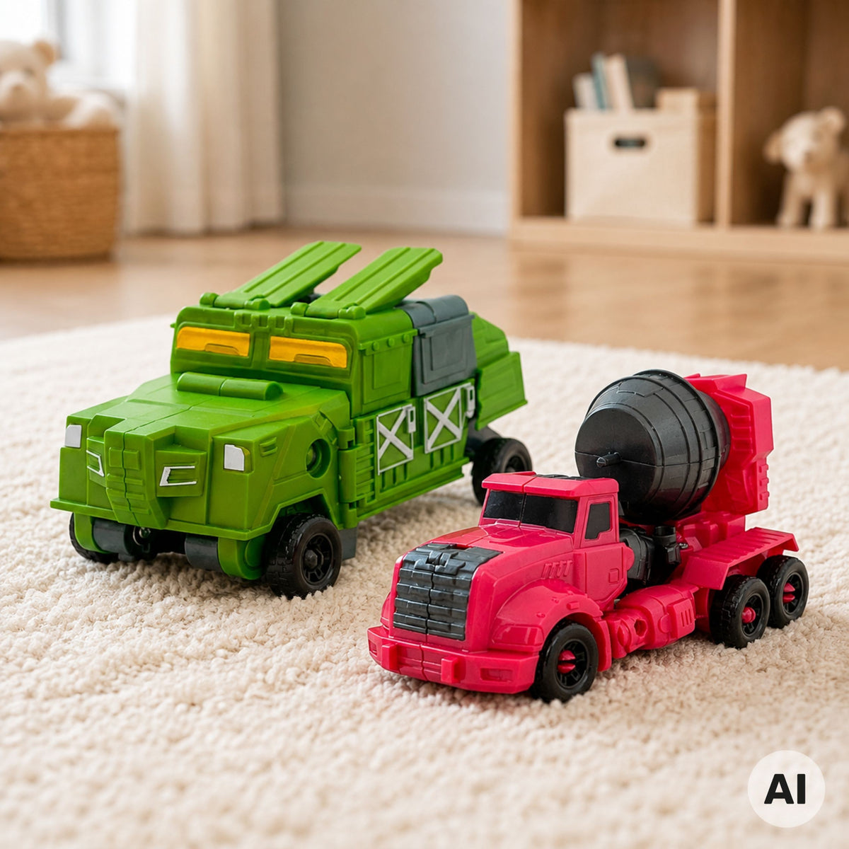 Woopie transformuojamų robotų ir transporto priemonių rinkinys – nuotrauka 3