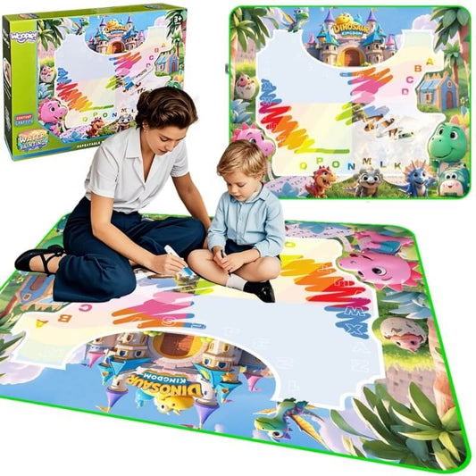 Woopie Vandens Piešimo Kilimėlis Su Dinozaurais Ir Priedais 60 × 80 cm Veiklos Kilimėliai