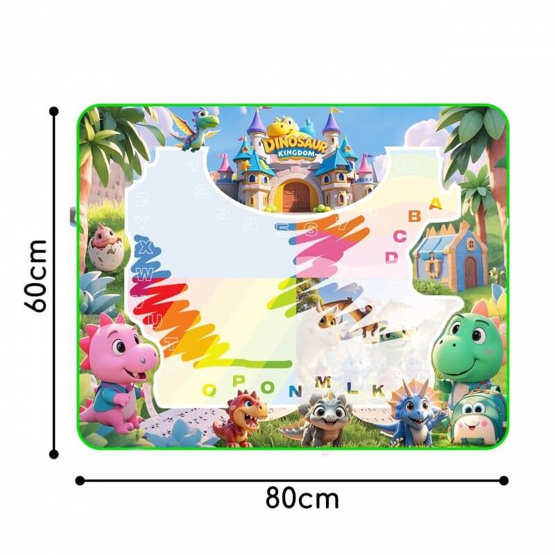 Woopie Vandens Piešimo Kilimėlis Su Dinozaurais Ir Priedais 60 × 80 cm Veiklos Kilimėliai