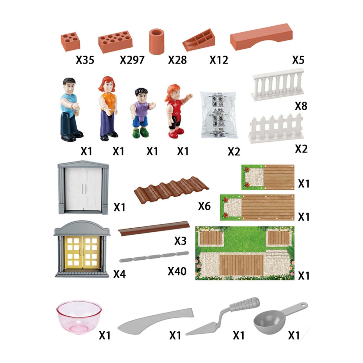 Woopie Vila Iš Statybinių Plytelių, 454 Dalys Žaislai Konstruktoriai