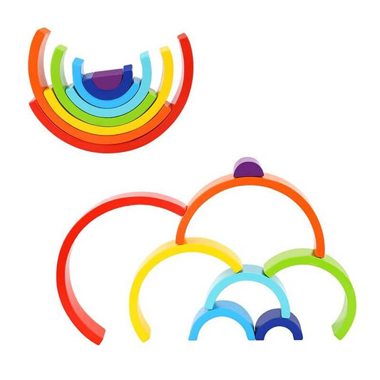 Žaislas Vaikams Tooky Toy Medinė Vaivorykštės Dėlionė Montessori Kūrybinės Kaladėlės Fsc Sertifikuota Žaislai Dėlionės