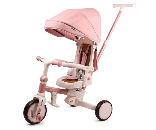 Zippy 5in1 Augantis Triratukas ir Balansinis Dviratukas 12 Mėn.+ Stumiami Triratukai Rožinė