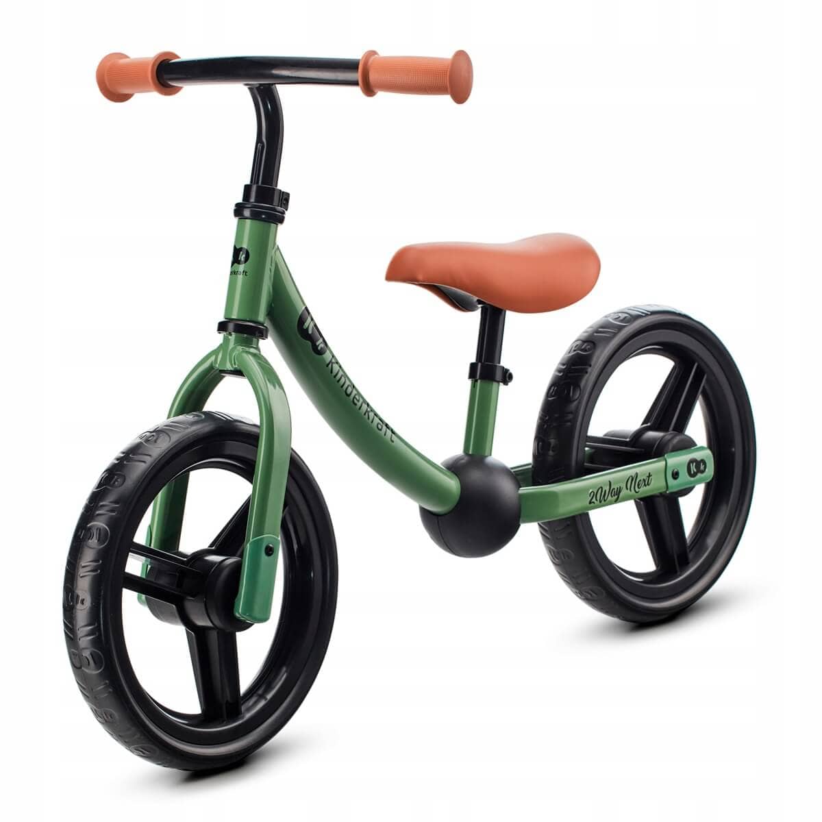 2WAY NEXT Kinderkraft Balansinis Dviratukas Žalias 3m+ Push & Pedal Riding Vehicles