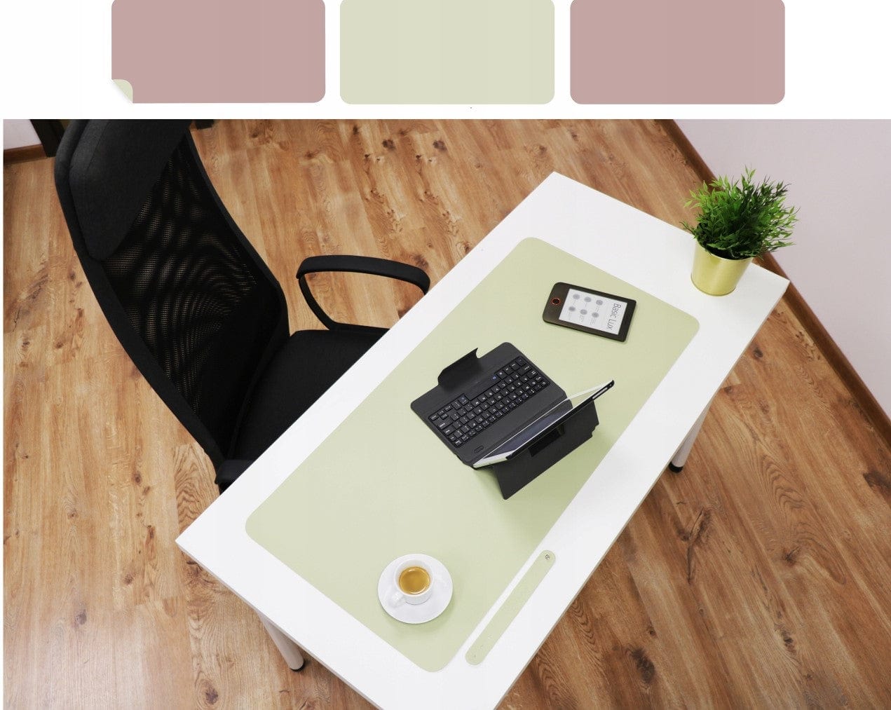 Apsauginis Kompiuterio Klaviatūros ir Pelės kilimėlis 80 x 40 cm Mouse Pads violetiniai žalioji arbata