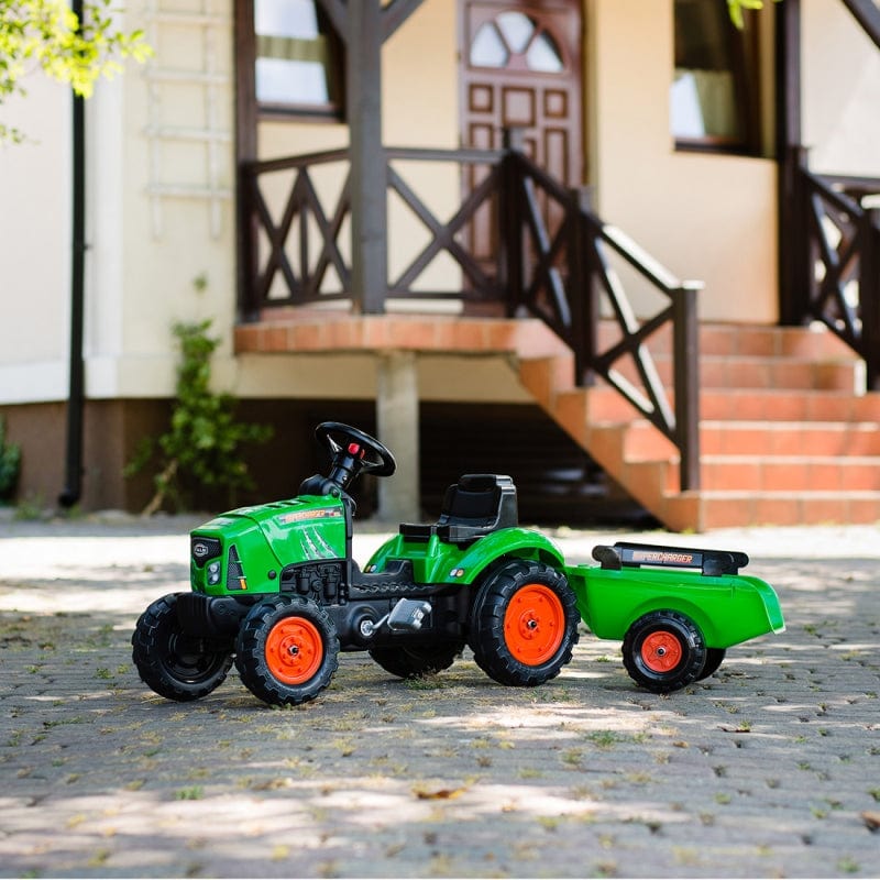 FALK Vaikiškas Traktoriukas su priekaba ir garso signalu nuo 2 metų Push & Pedal Riding Vehicles