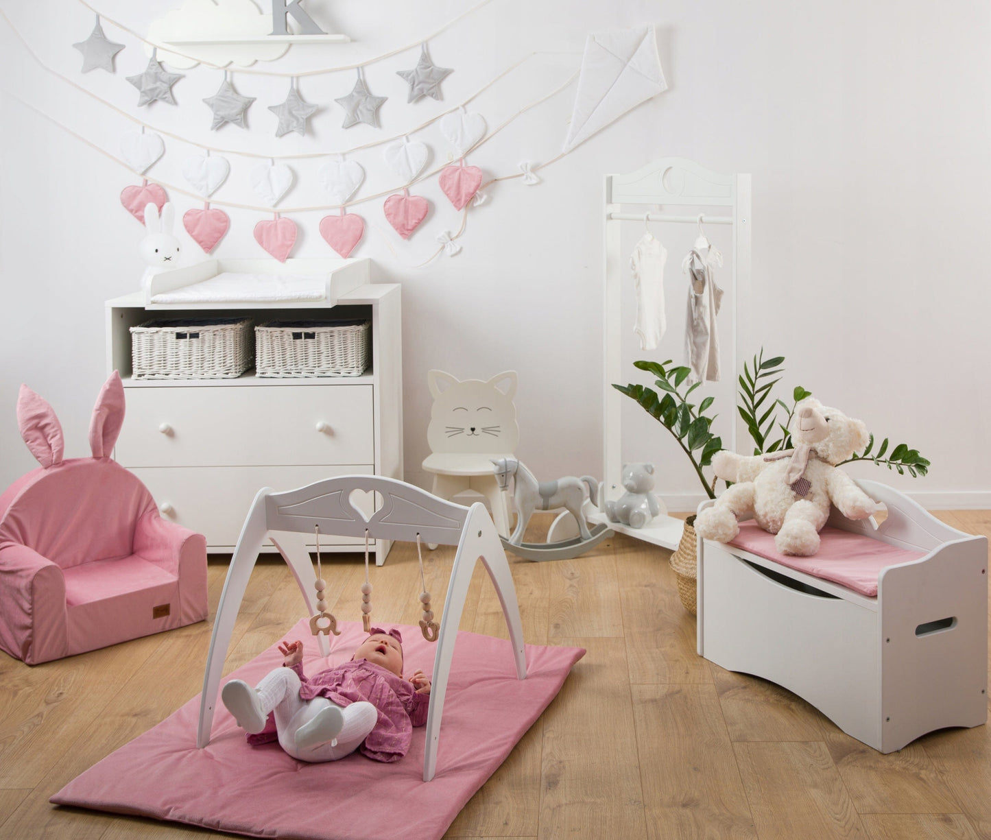 Medinė daiktų/žaislų dėžė su suoliuko funkcija Baby & Toddler Furniture Sets