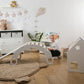 Medinė Montessori Sūpynė Laipynė Krėsliukas Čiuožykla + Čiužinukas Slides