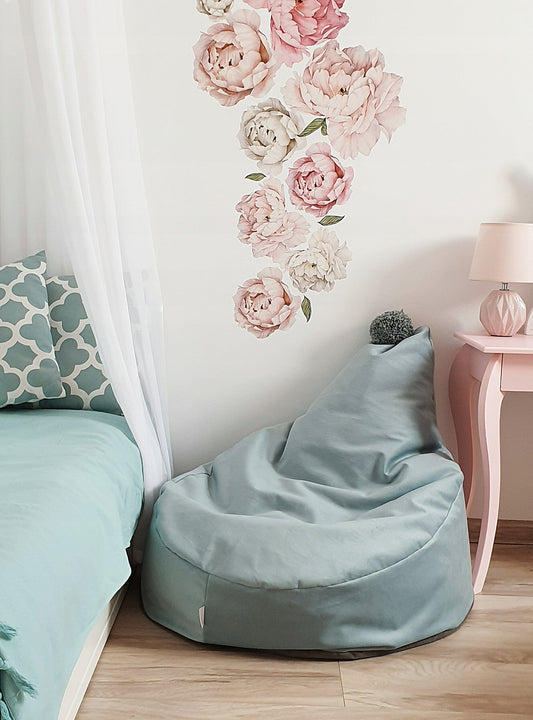 Minkštas vaikiškas pufas Mėtinės spalvos 55 x 65 x 22 cm Baby & Toddler Furniture Sets