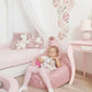 Minkštas vaikiškas pufas Rožinis 55 x 65 x 22 cm Baby & Toddler Furniture Sets