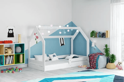 Vaikiška Lova "Namelis" + Čiužinys 160x80cm 3 Spalvos Beds & Bed Frames